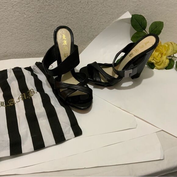 Gwen Stefani L.A.M.B. Black Patent 5” Heels size 10 - Picture 5 of 12